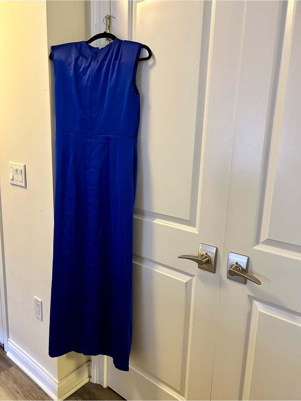 NEW DKNY Royal Blue Sleeveless Wrap Maxi Dress - Picture 3 of 4